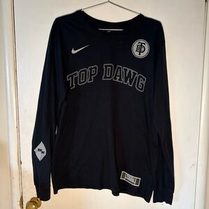 Nike Top Dawg Entertainment TDE Graphic Long Sleeve T-Shirt Music | Mens Large